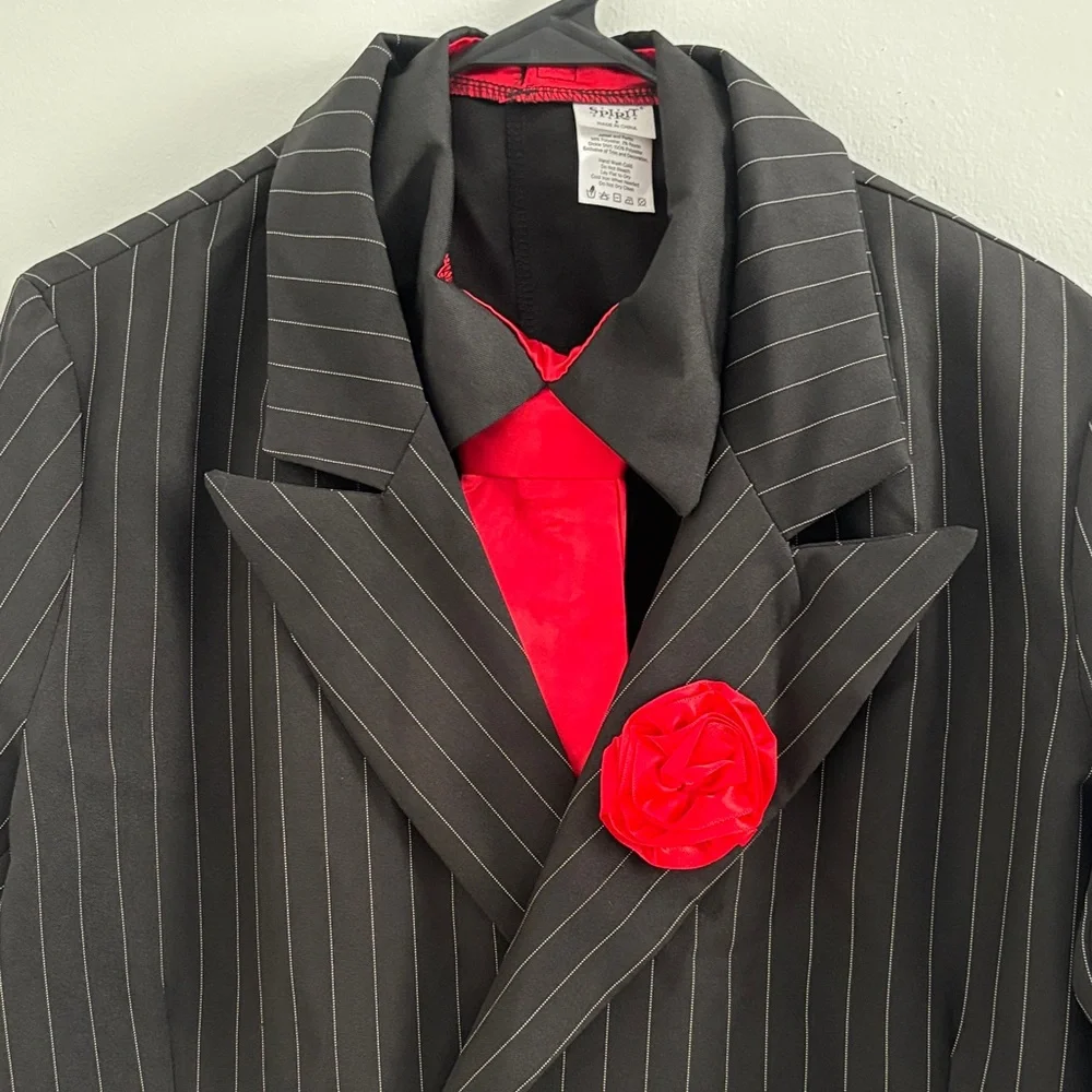 Spirit Black 20's Gangster Suit Adult Small Halloween Costume Theme Party - Picture 4 of 14